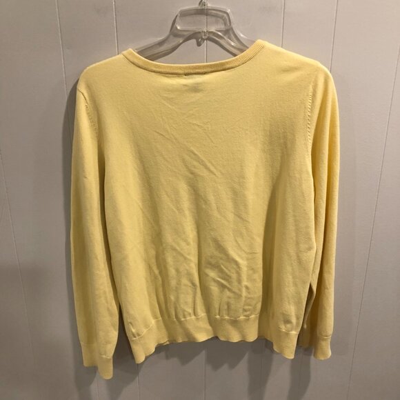 Talbots Classic Cardigan, Butter Yellow, Size XL - Picture 4 of 8